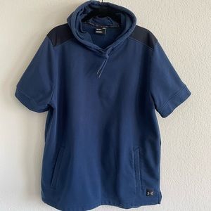 Hooded short sleeve pullover under armour brand